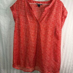 Hilary Radley Women’s Sleeveless Shirt XL EUC, Orange